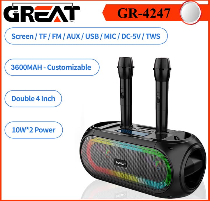 اسپیکر شارژی مدل Great ZQS 4247 — تصویر ۴
