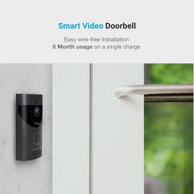 زنگ در هوشمند پاورولوژی Powerology Smart Video Doorbell PSVDBBK (اورجینال نسخه فول پلمپ کمپانی ارسال فوری) — تصویر ۳