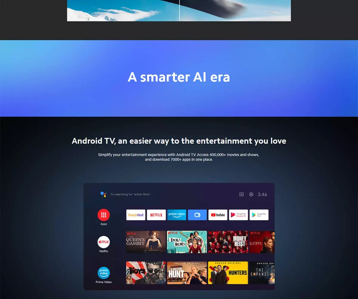 تلویزیون هوشمند شیائومی Mi TV P1 L43M6-6AEU نمایشگر 43 اینچ ا Mi TV P1 43 4K Android TV L43M6-6AEU با گارانتی و پشتیبانی 24 ساعت رایگان — تصویر ۶