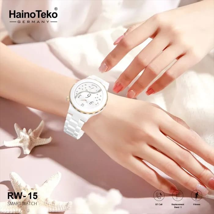 ساعت هوشمند هاینو تکو مدل RW-15 | دارای بند چرم، سرامیک، سیلیکونی Haino-Teko-RW-15 اورجینال — تصویر ۵