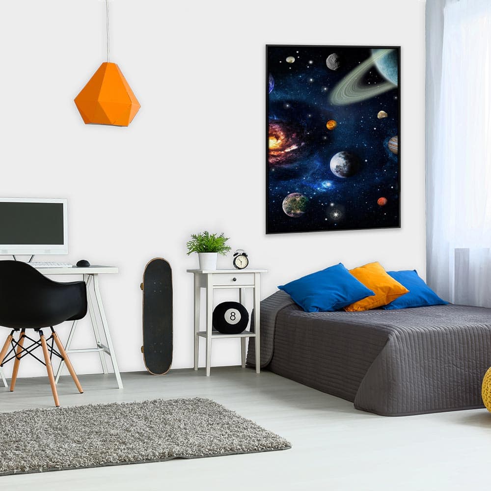 تابلو کهکشان فضا سیارات F10011800 — تصویر ۲