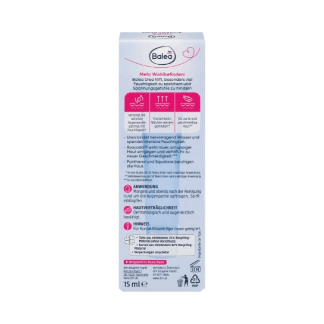 کرم دورچشم اوره 10% باله آ حجم 15ml — تصویر ۳
