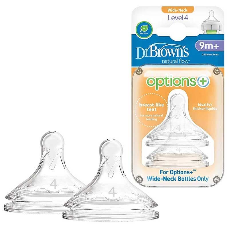 سرشیشه پهن 2 عددی +9 ماه دکتر براونز Dr Browns(اصل)