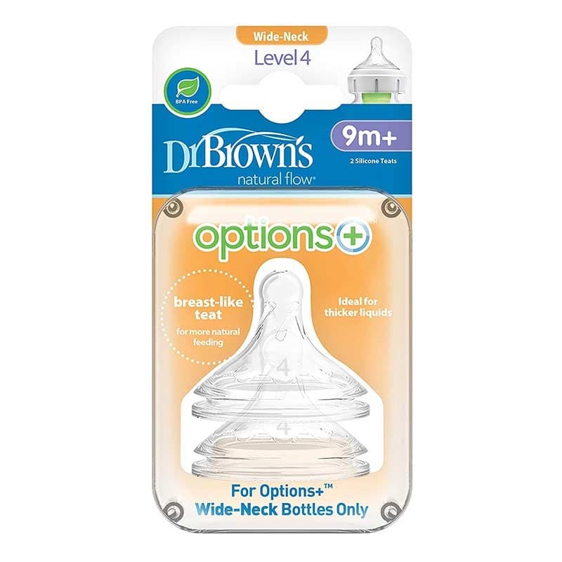سرشیشه پهن 2 عددی +9 ماه دکتر براونز Dr Browns(اصل) — تصویر ۲