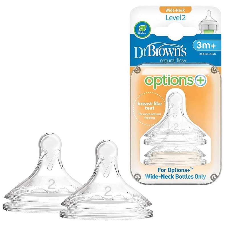 سرشیشه سیلیکونی پهن +3 ماه دکتر براونز Dr Browns(اصل)