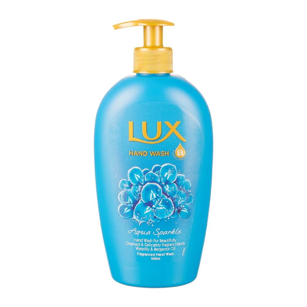 مایع دستشویی لوکس Lux مدل Aqua Sparkle رایحه نیلوفر آبی و ترنج حجم 500 میل