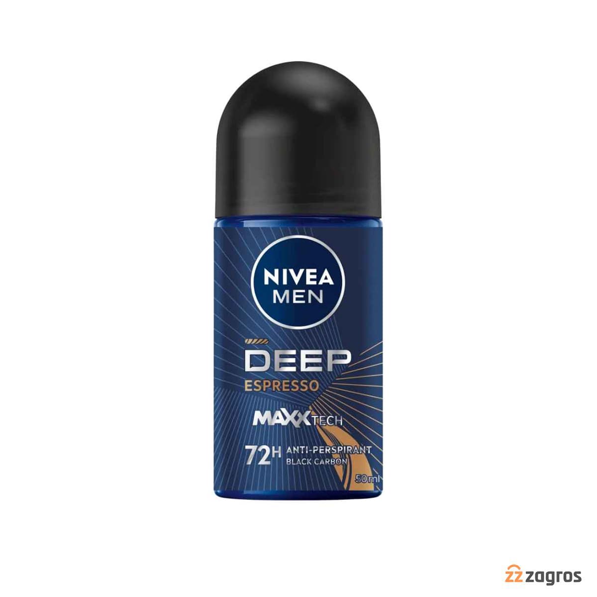 مام رول مردانه نیوآ Nivea مدل Deep Black Charcoal Espresso حجم 50 میل — تصویر ۳