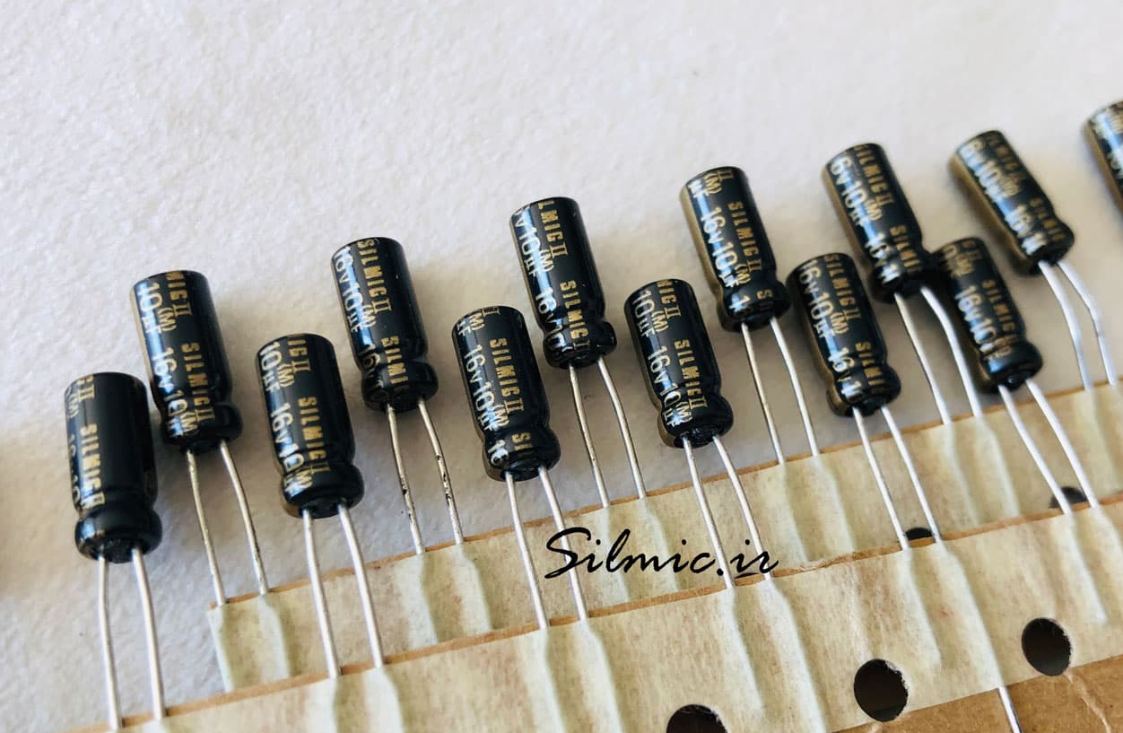خازن سیلمیک 10 میکرو فاراد 16 ولت ELNA های گرید صوتی SILMIC II