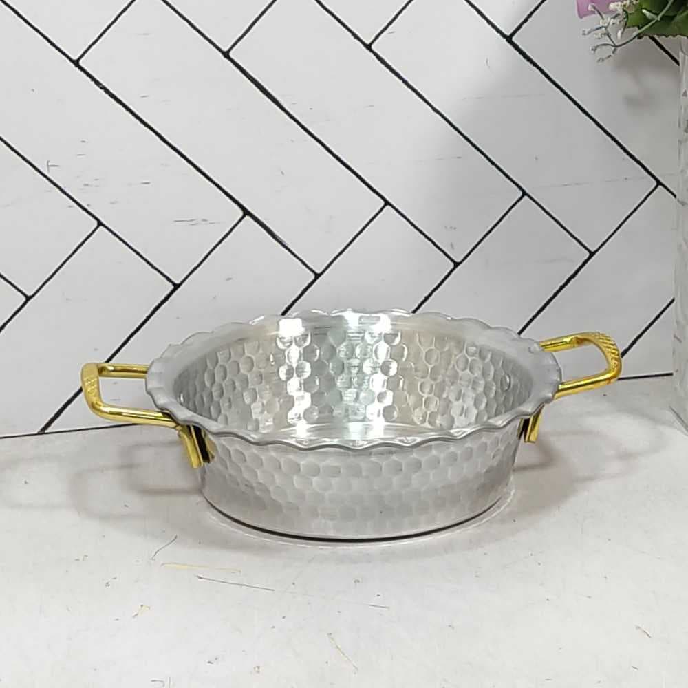 تابه چکشی لب کنگره دسته طلایی دو دسته سایز 1 مهروز(1) ارسال نیمه رایگان
