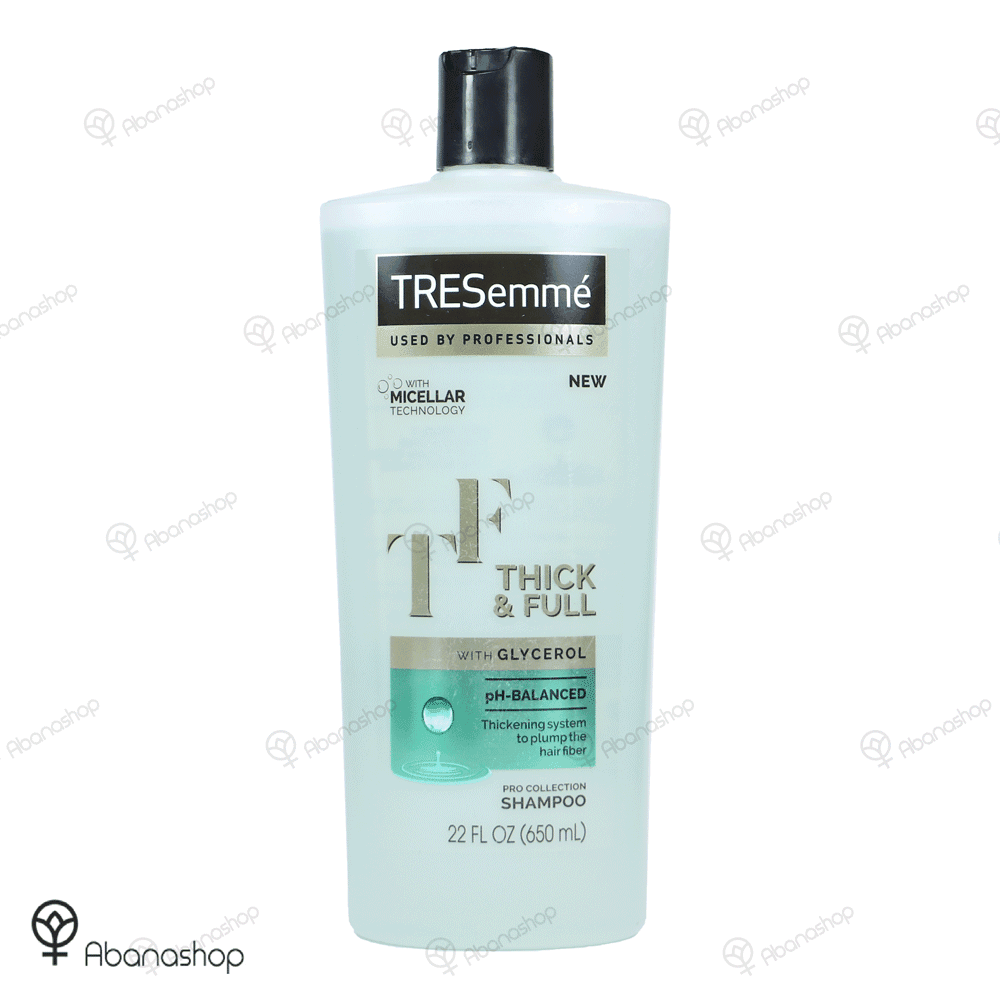 شامپو تیک اند فول ترسمه حاوی گلیسرول آمریکایی Tresemme Restyled For The Planet THICK & FULL
