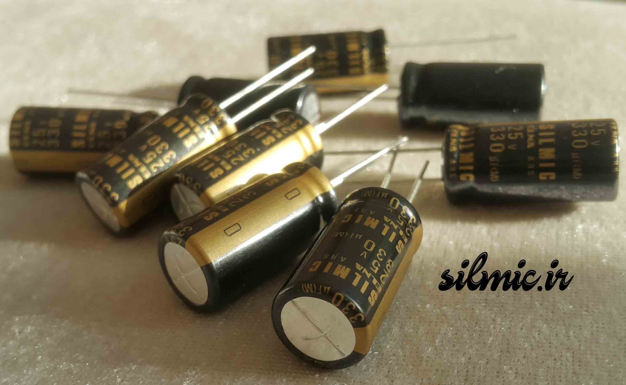 خازن سیلمیک 330 میکرو فاراد 25 ولت ELNA های گرید صوتی RFS ( SILMICII ) — تصویر ۲