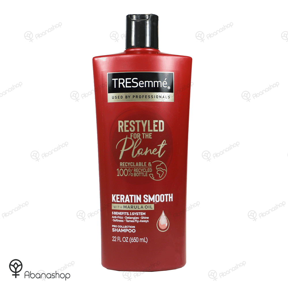 شامپو کراتین ترسمه حاوی روغن مارولا آمریکایی Tresemme Restyled For The Planet Keratin Smooth