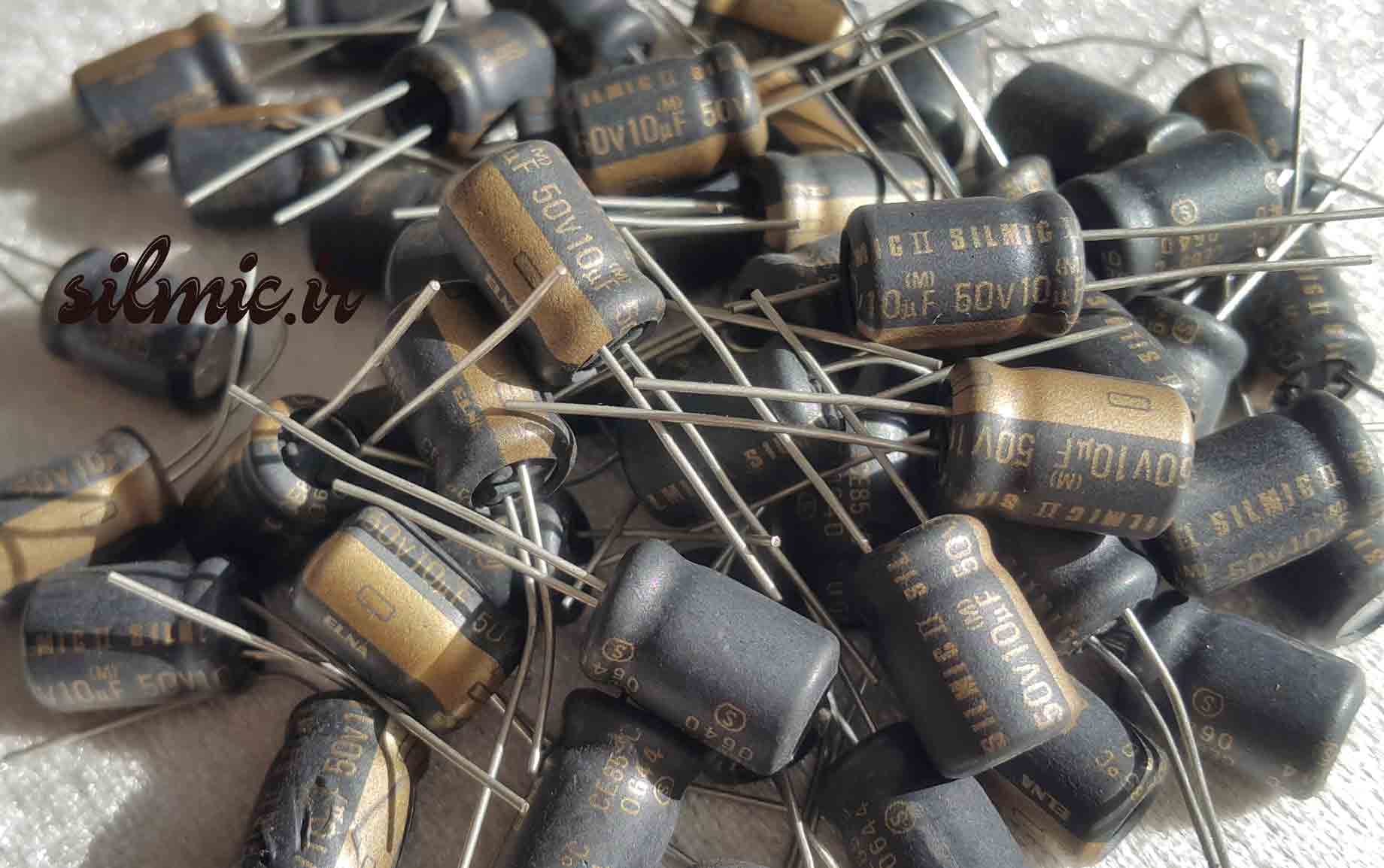 خازن سیلمیک 10 میکرو فاراد 50 ولت ELNA های گرید صوتی silmicII & silmicI — تصویر ۲