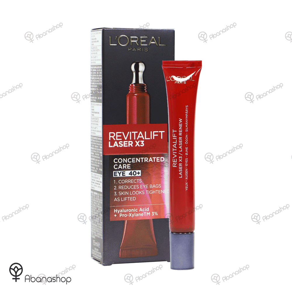 کرم دور چشم رویتالیفت لیزر x3 لورال loreal revitalift laser eye cream