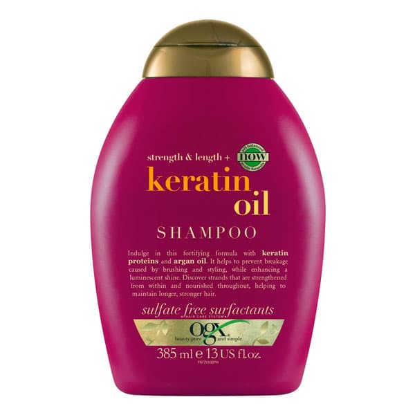 شامپو ترمیم کننده مو او جی ایکس مدل Keratin Oil حجم 385 میل