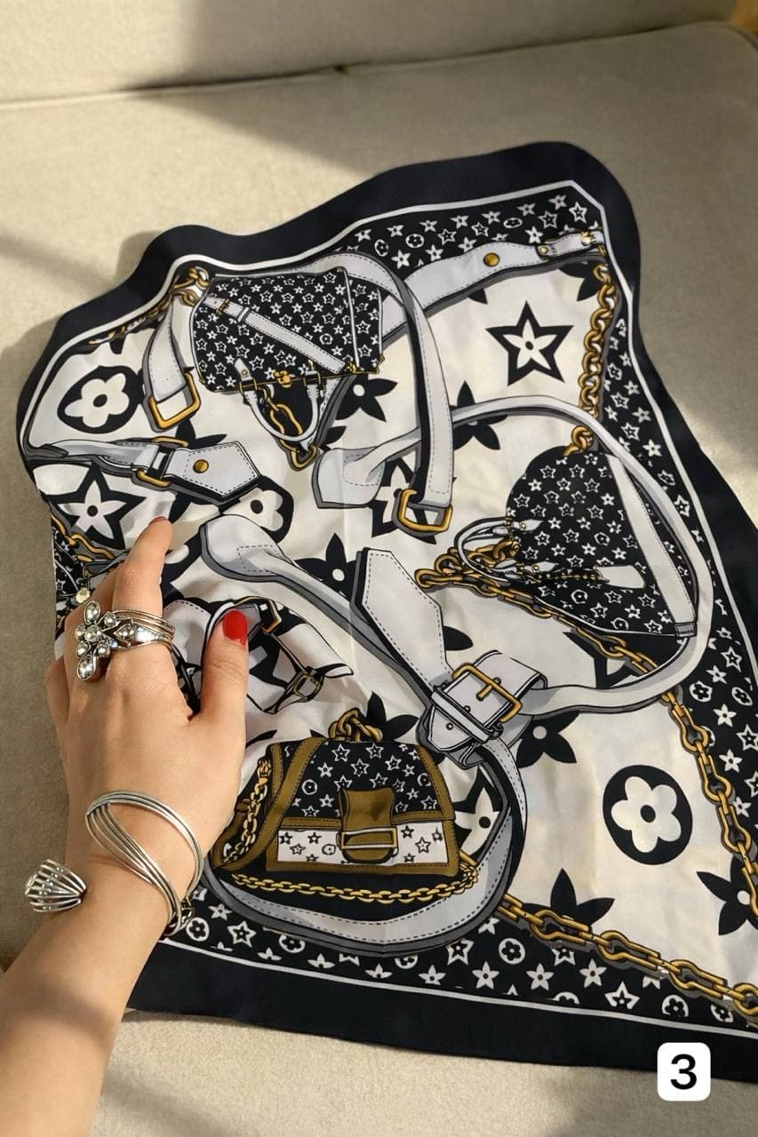 مینی اسکارف ساتن وارداتی مانیا کد ۴۰۰ — تصویر ۴