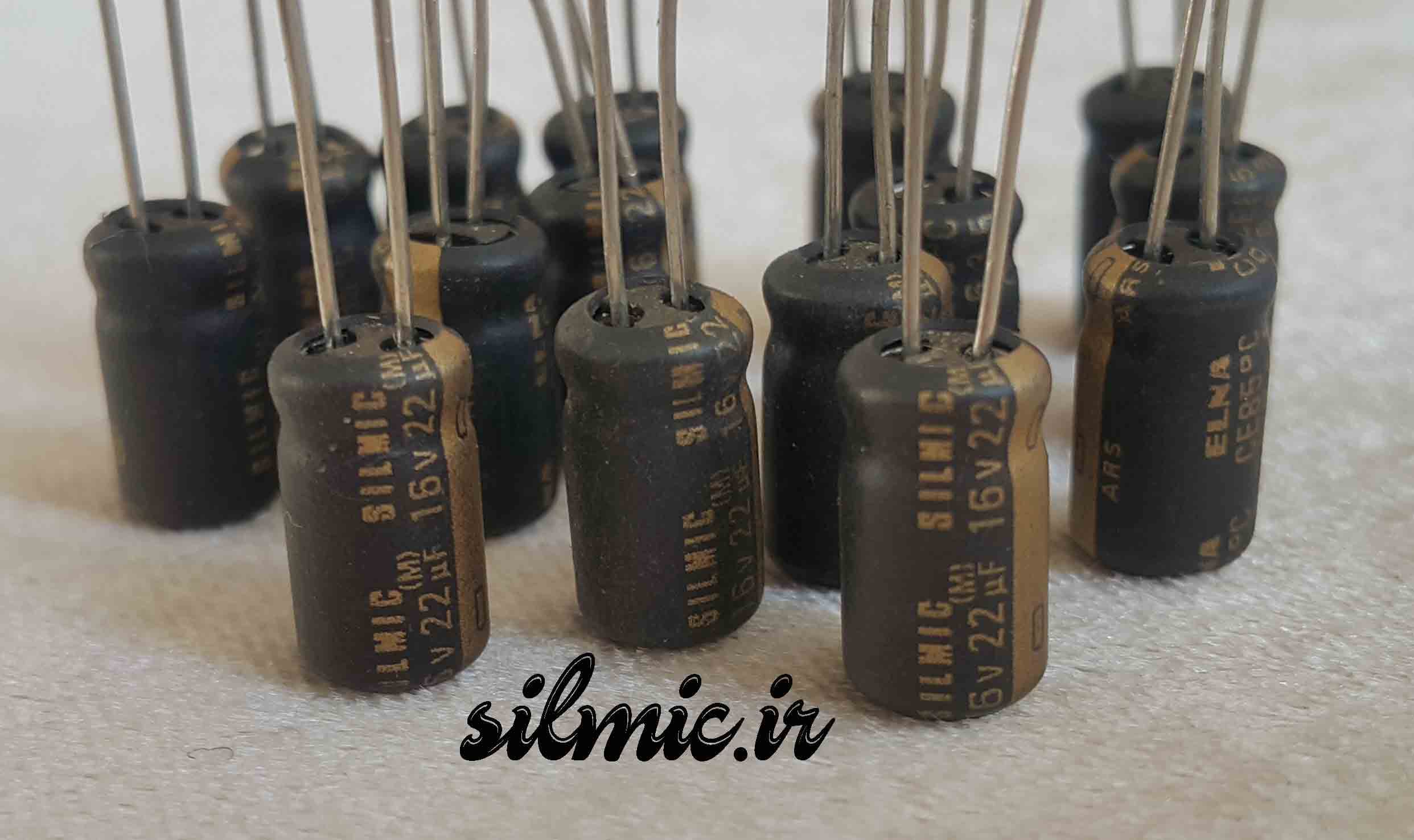 خازن سیلمیک 22 میکرو فاراد 16 ولت ELNA های گرید صوتی ROS (SILMIC) — تصویر ۲