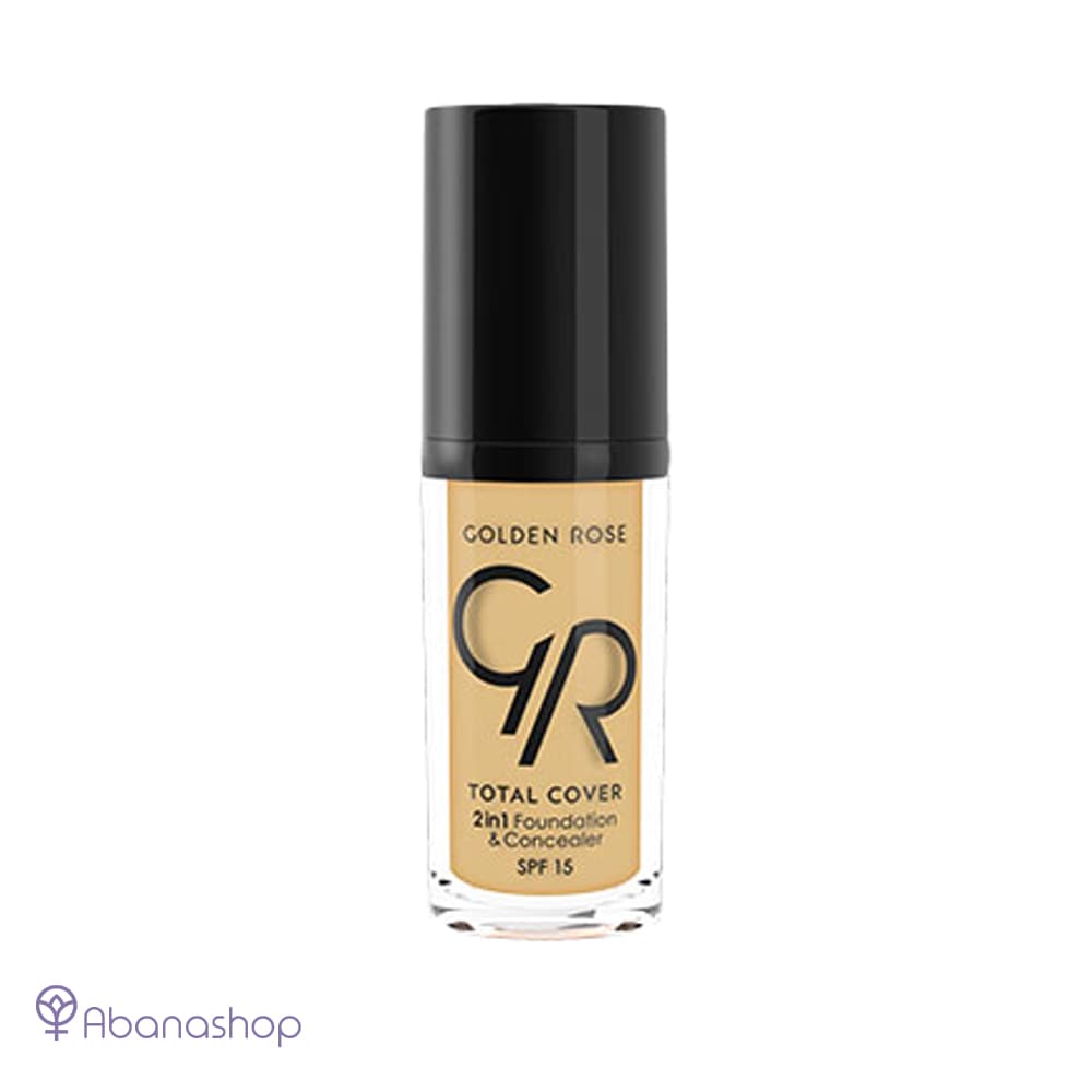 کرم پودر و کانسیلر توتال کاور گلدن رز Golden Rose Total Cover 2in1 Foundation & Concealer