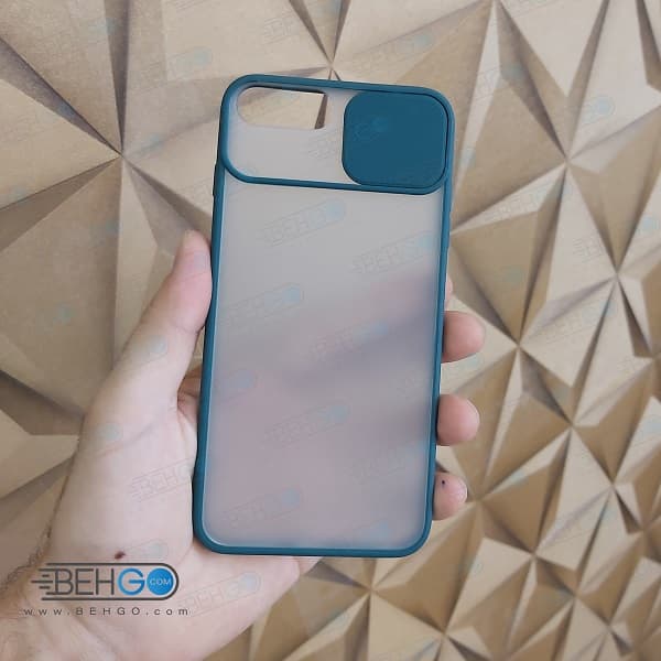 قاب آیفون Iphone 7/8 PLUS کاور پشت مات محافظ لنزدار کشویی گارد Iphone 7/8 PLUS با محافظ لنز دوربین گوشی آیفون 7/8 پلاس — تصویر ۶