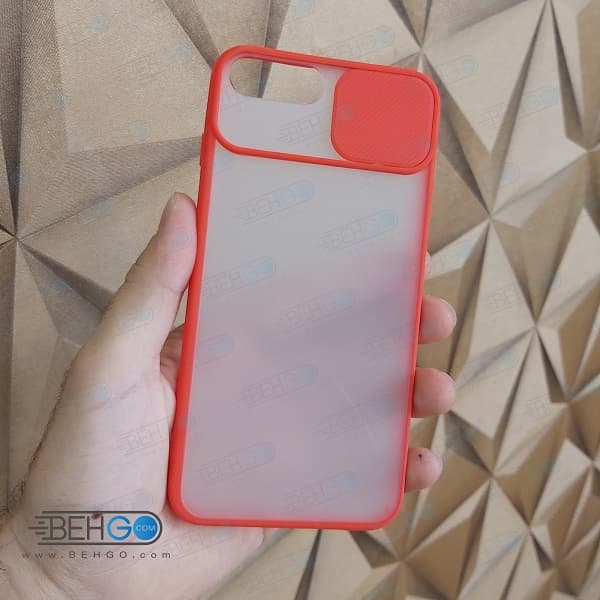 قاب آیفون Iphone 7/8 PLUS کاور پشت مات محافظ لنزدار کشویی گارد Iphone 7/8 PLUS با محافظ لنز دوربین گوشی آیفون 7/8 پلاس — تصویر ۲
