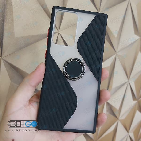 قاب گوشی سامسونگ NOTE 20 ULTRA کاور با محافظ لنز دوربین مدل حلقه انگشتی — تصویر ۴