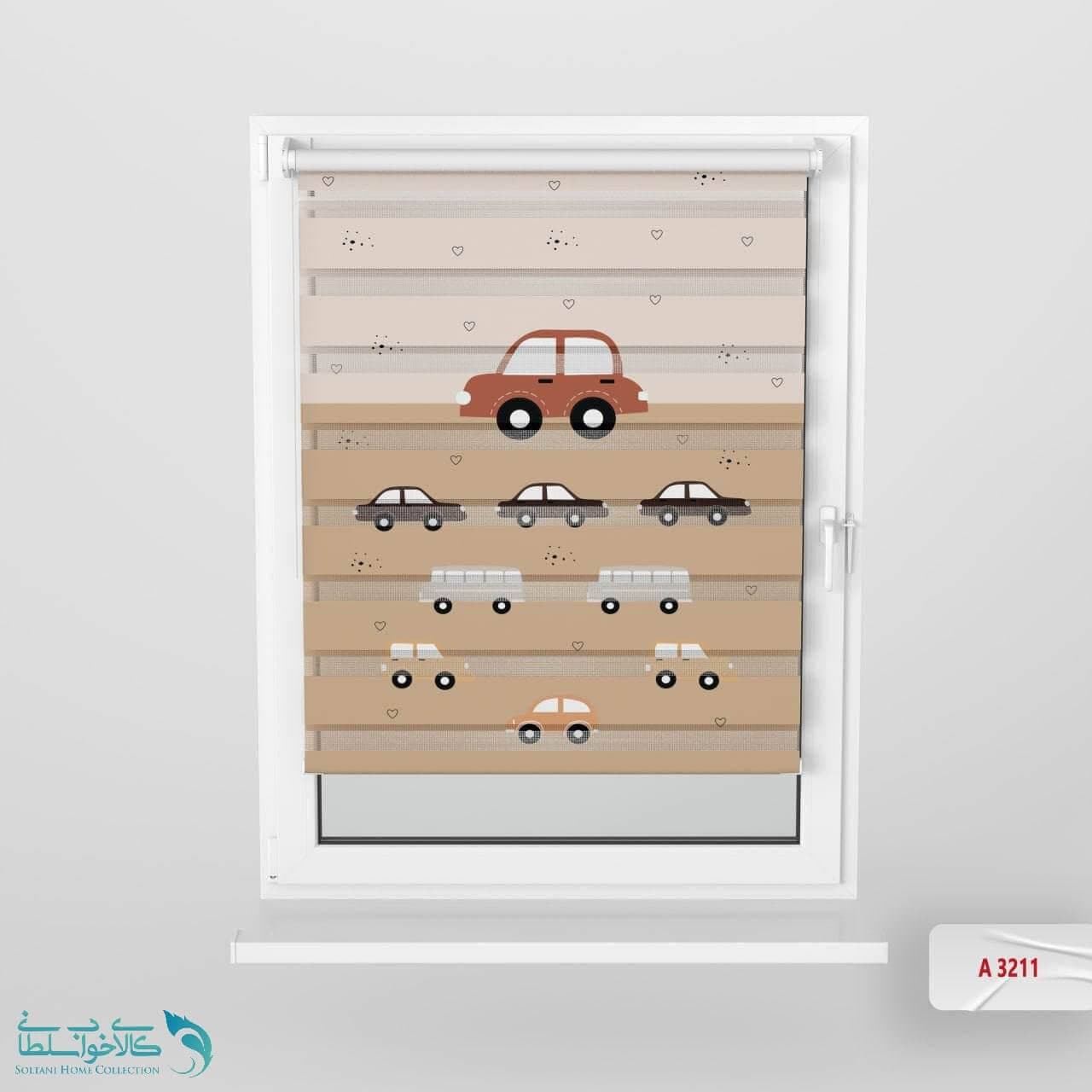 پرده زبرا اتاق کودک طرح خیابان کد A3211