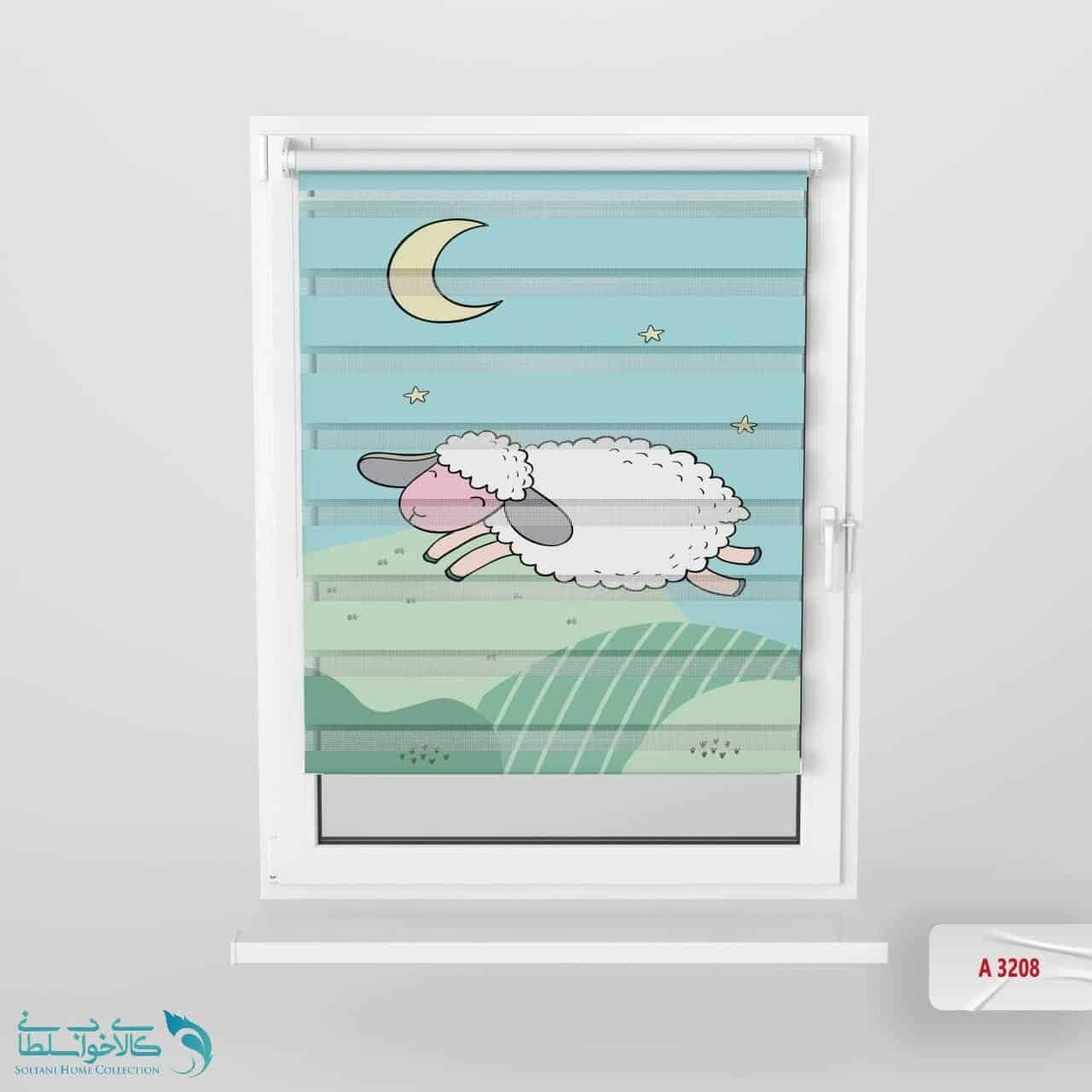 پرده زبرا اتاق کودک طرح ببعی بازیگوش کد A3208
