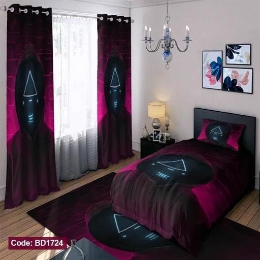 ست فانتزی روتختی چاپی پسرانه طرح بازی مرکب کد bd1724 (پس کرایه)