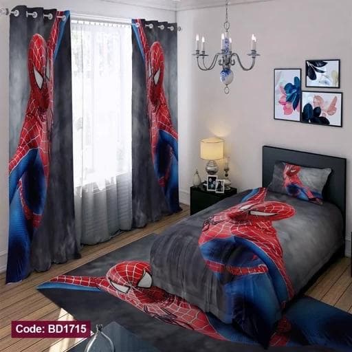 ست فانتزی روتختی چاپی پسرانه طرح اسپایدرمن کد bd1715 (پس کرایه)