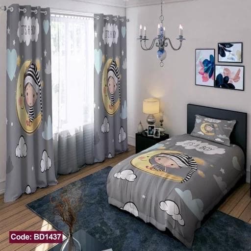 ست فانتزی روتختی چاپی پسرانه طرح پسر کد bd1437 (پس کرایه)