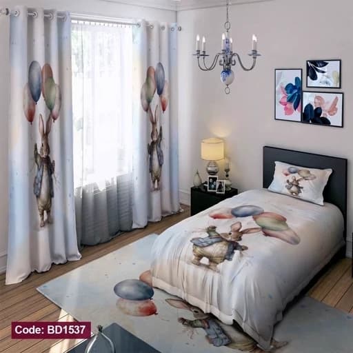 ست فانتزی روتختی چاپی پسرانه طرح خرگوش کد bd1537 (پس کرایه)