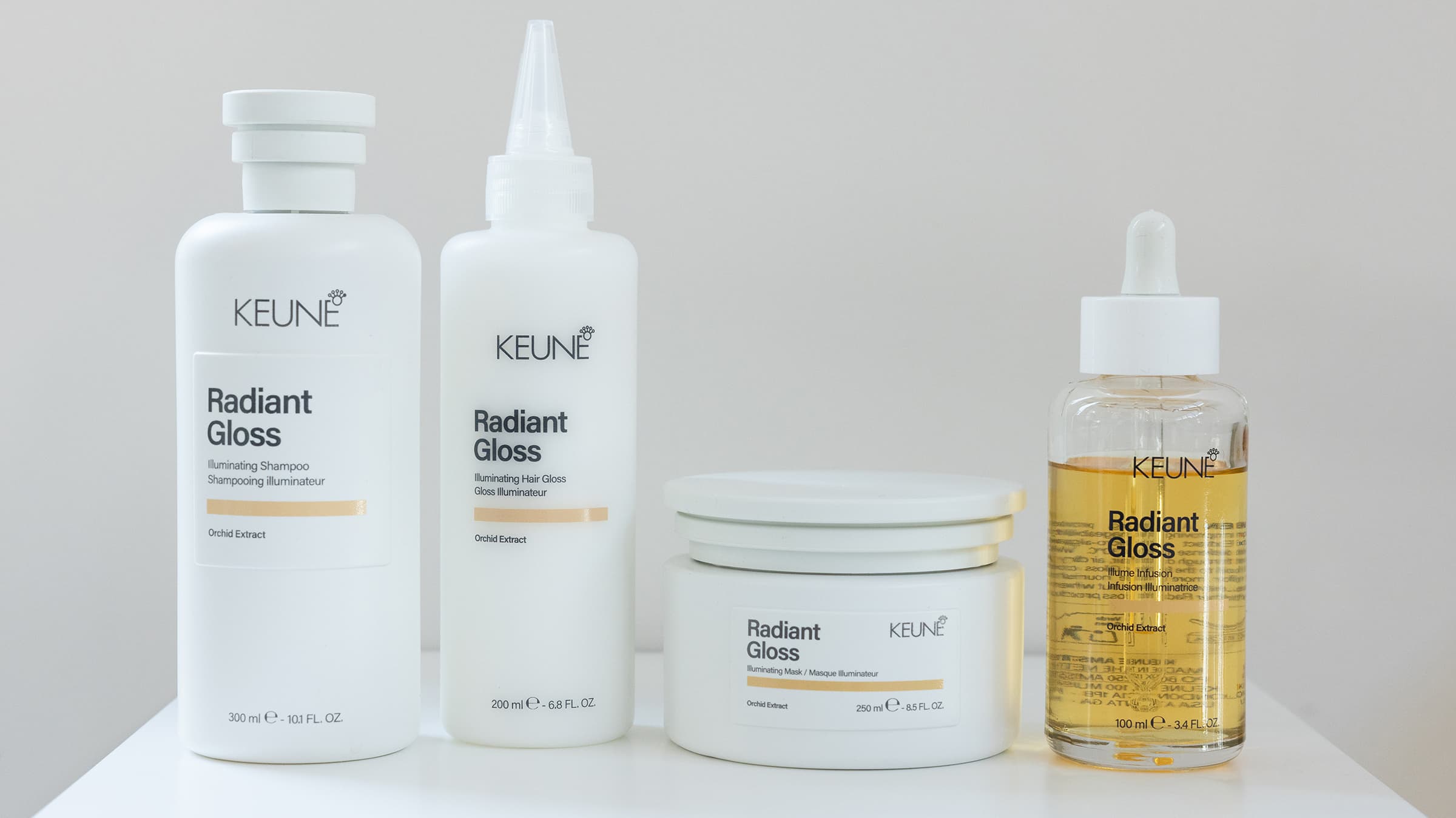 شیر مو آبرسان و احیا کننده کئون keune radiant gloss lllminating hair — تصویر ۲