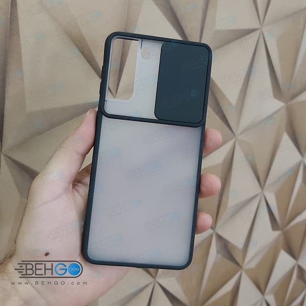 قاب S21 PLUS کاور پشت مات کشویی با محافظ لنز دوربین گوشی سامسونگ Lens Slider Case For Samsung Galaxy S21 PLUS — تصویر ۶