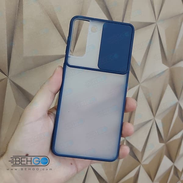 قاب S21 PLUS کاور پشت مات کشویی با محافظ لنز دوربین گوشی سامسونگ Lens Slider Case For Samsung Galaxy S21 PLUS — تصویر ۵