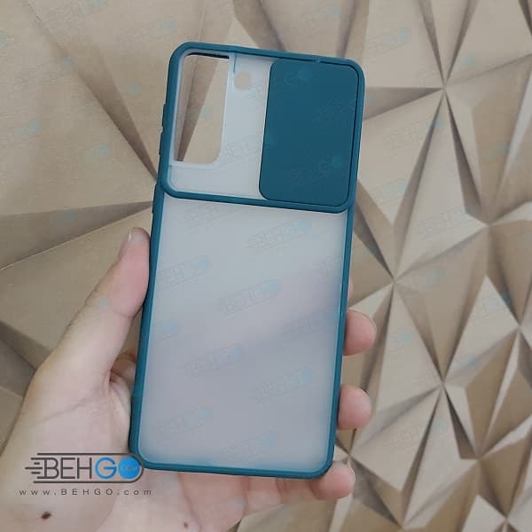 قاب S21 PLUS کاور پشت مات کشویی با محافظ لنز دوربین گوشی سامسونگ Lens Slider Case For Samsung Galaxy S21 PLUS — تصویر ۷