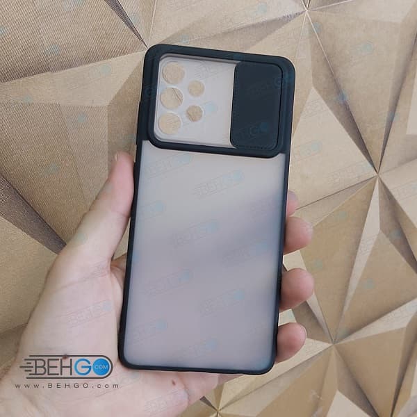 قاب A52S کاور پشت مات کشویی با محافظ لنز دوربین گوشی سامسونگ Samsung A52S / A52 — تصویر ۳