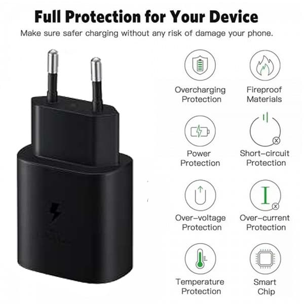 آداپتور شارژر 25 واتی سامسونگ Samsung 25W Power Adapter Serie S21 — تصویر ۴