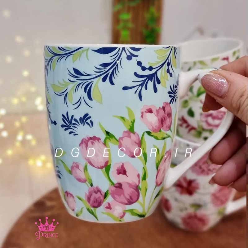 لیوان سرامیکی طرح گلدار — تصویر ۶