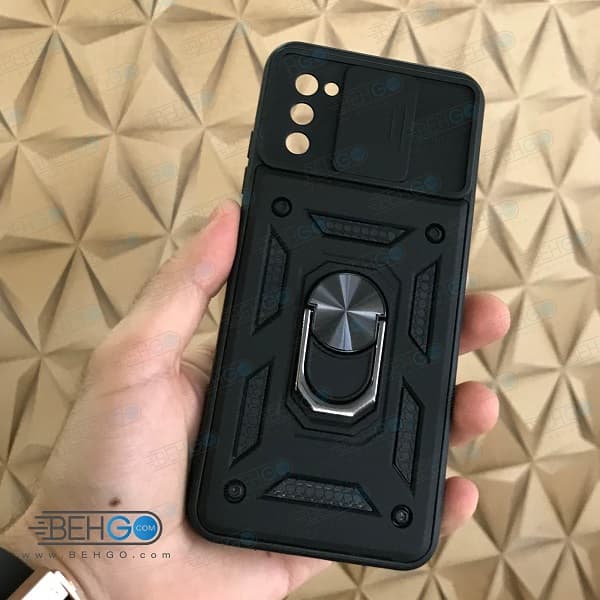 قاب گوشی A03S قاب بتمن کشویی با محافظ لنز دوربین گوشی موبایل سامسونگ Samsung A03S — تصویر ۴