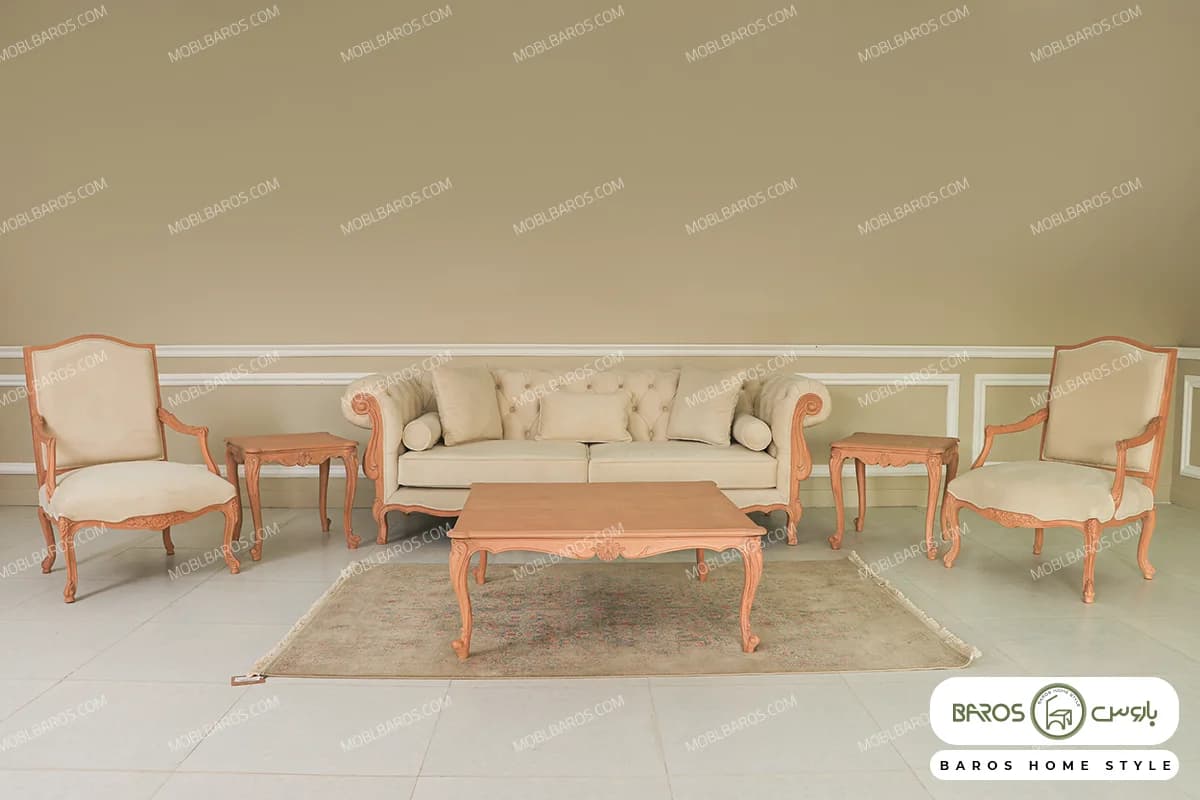 مبل کلاسیک رومینا و چستر نیکا کد ۴ — تصویر ۳