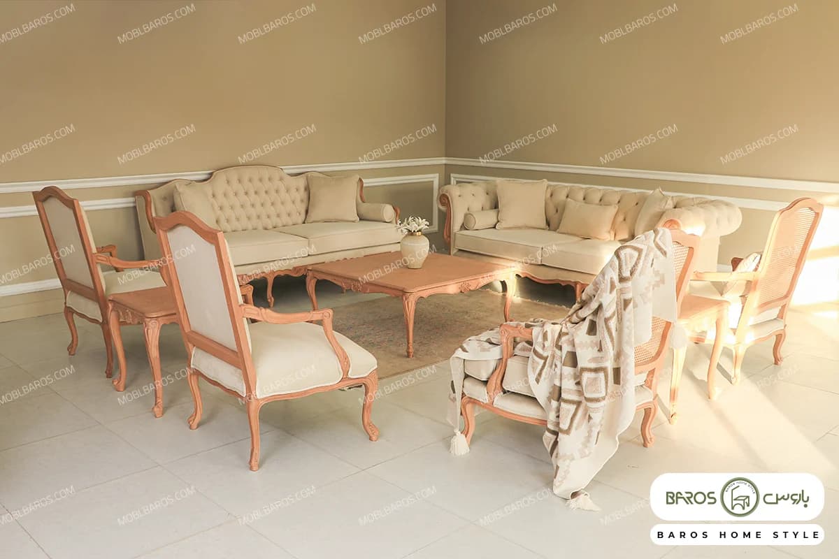 مبل کلاسیک رومینا و چستر نیکا کد ۴