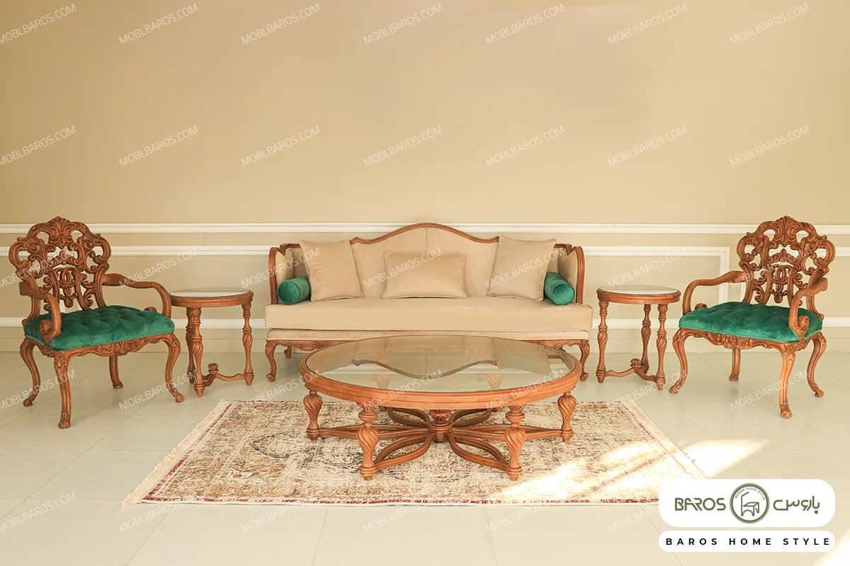 ست مبلمان ۷ نفره کلاسیک خاص و شیک کینگ کد ۸ — تصویر ۳