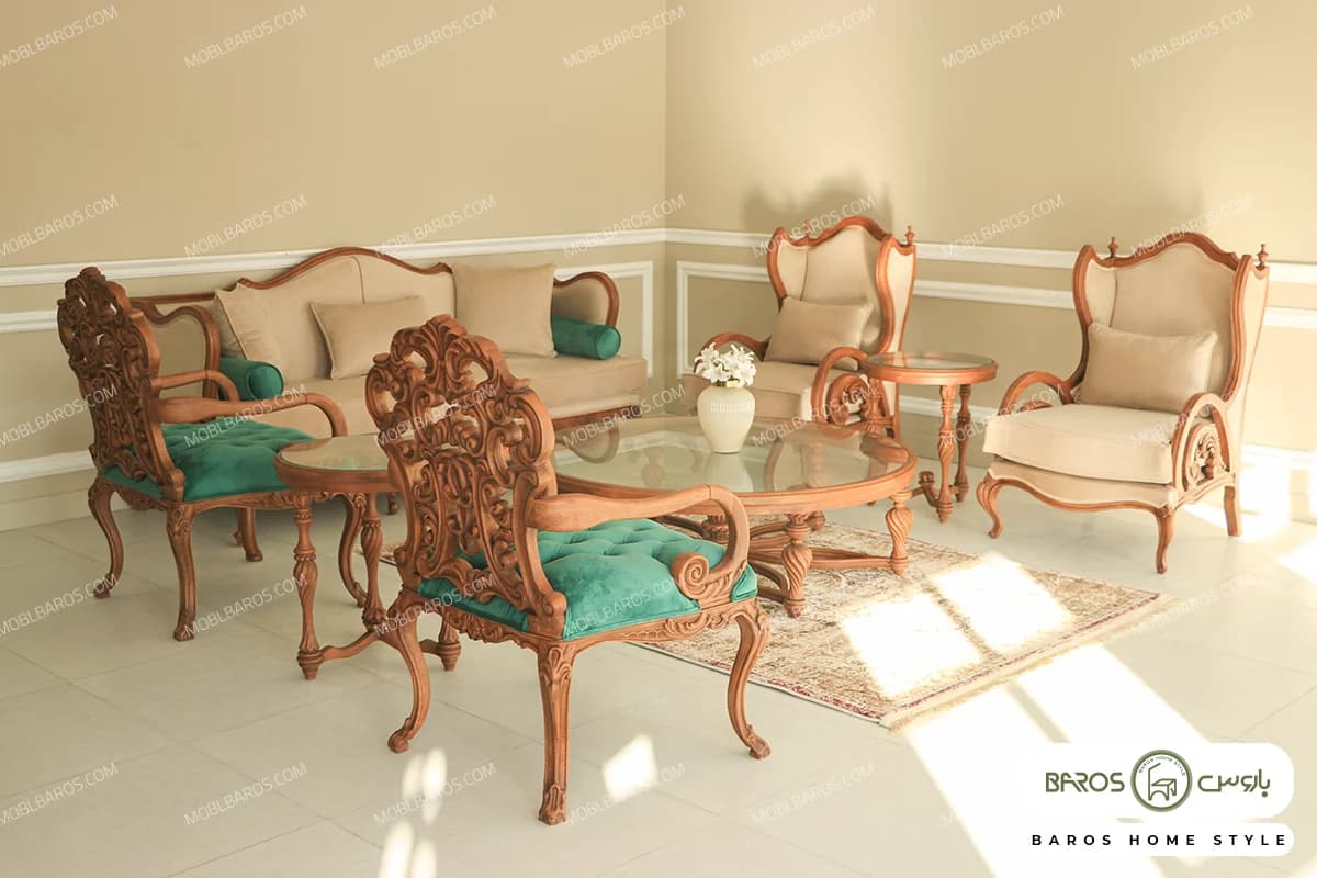 ست مبلمان ۷ نفره کلاسیک خاص و شیک کینگ کد ۸