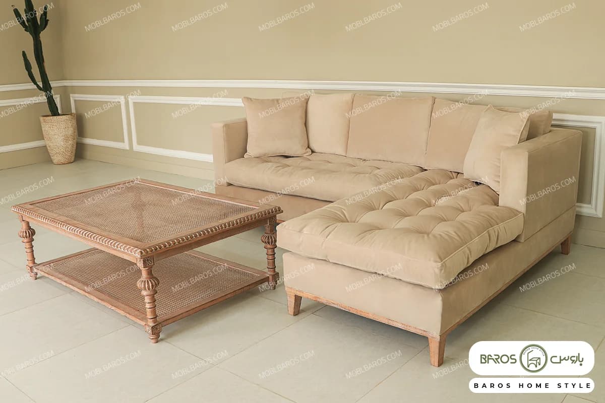 مبل راحتی ال دلیار با طرح چستر لمسه کاری شده — تصویر ۳
