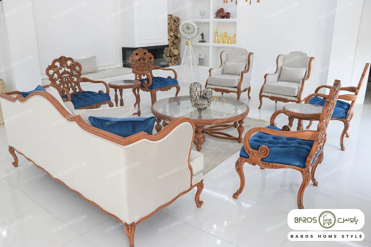 مبل ۹ نفره کلاسیک خاص و شیک کینگ و رومینا — تصویر ۲