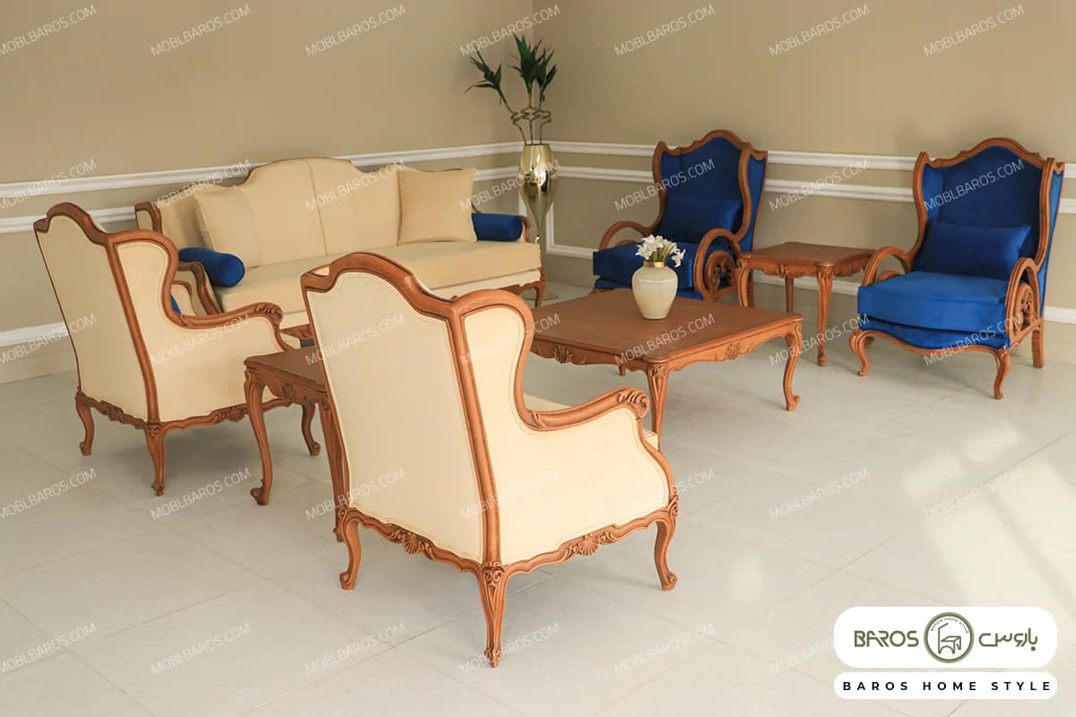 مبل کلاسیک ۷ نفره کینگ و رومینا کد ۴