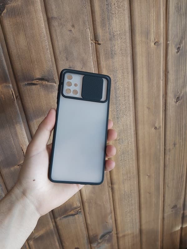 قابM51 کاور پشت مات محافظ لنزدار کشویی گارد M51 با محافظ لنز دوربین گوشی سامسونگ Lens Slider Case For Samsung M51 — تصویر ۲