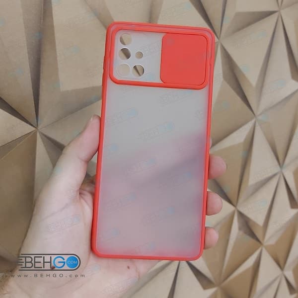 قابM51 کاور پشت مات محافظ لنزدار کشویی گارد M51 با محافظ لنز دوربین گوشی سامسونگ Lens Slider Case For Samsung M51 — تصویر ۷