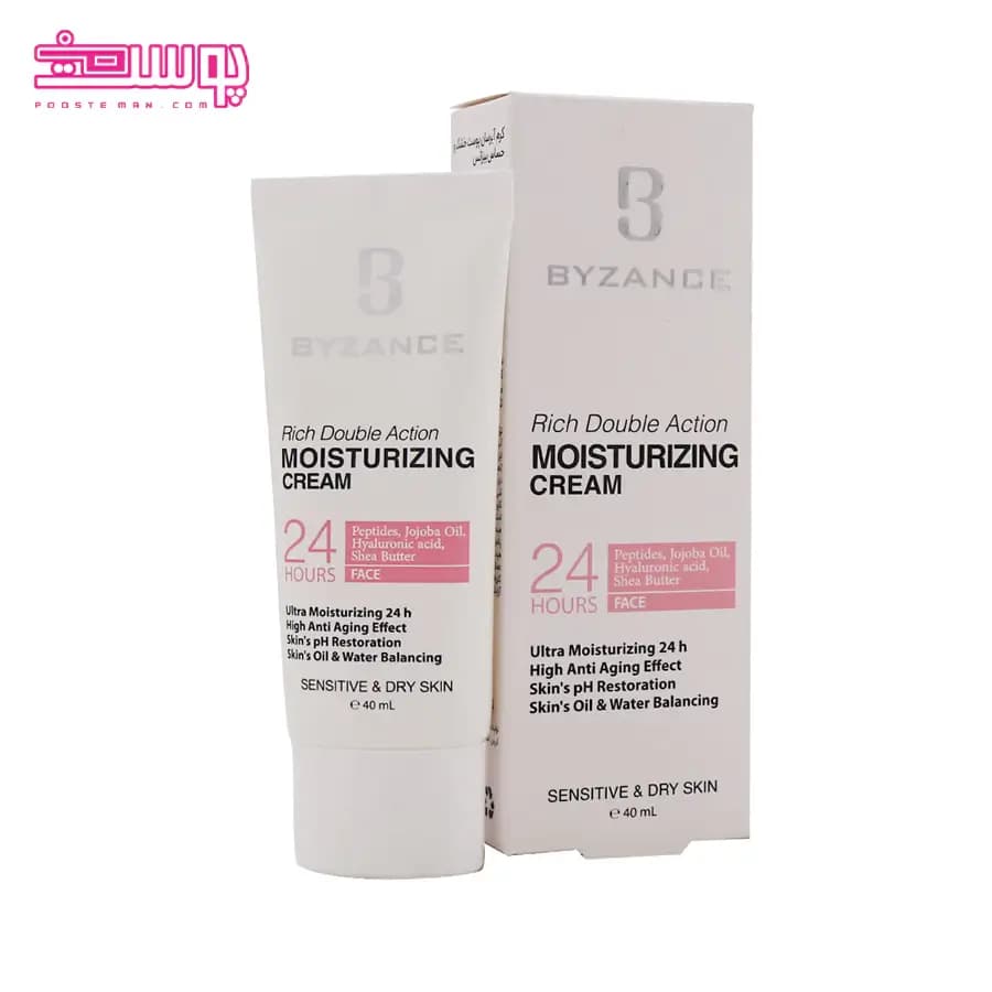 کرم آبرسان بیزانس مناسب پوست خشک حجم 40ml — تصویر ۲