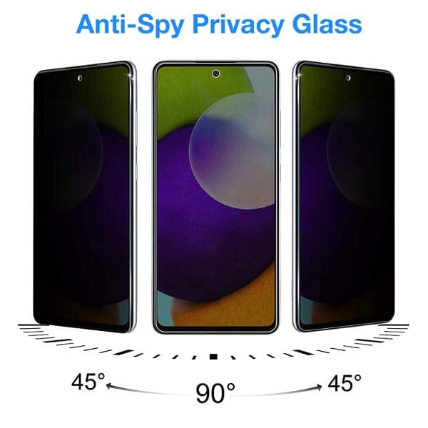 Privacy Full Glass Screen Protector For Samsung Galaxy M53 5G — تصویر ۲